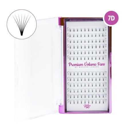 Rzęsy PREMIUM VOLUME FANS 7D D0,07 MIX