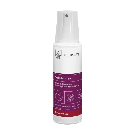 Płyn do dezynfekcji rąk Velodes Soft, spray 250ml